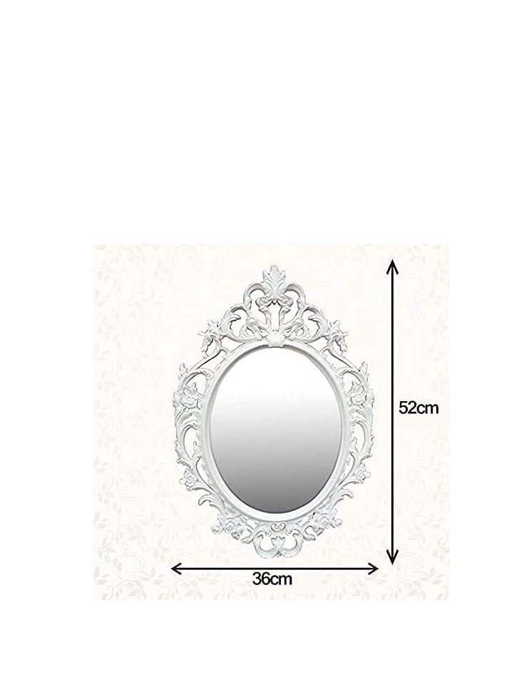 FFD Oval Shaped Vintage Wall Hanging Mirror for Living Room, Kitchen, Bedroom, or Hallway - Image 2