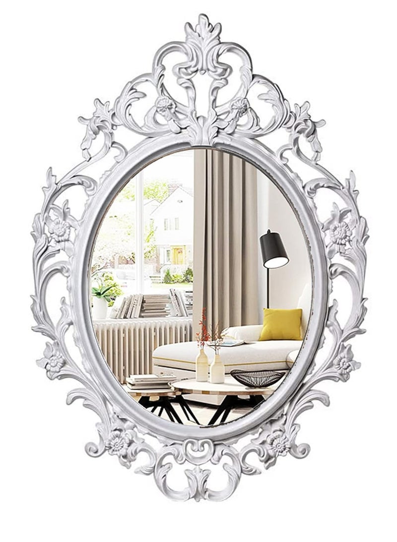 FFD Oval Shaped Vintage Wall Hanging Mirror for Living Room, Kitchen, Bedroom, or Hallway - Image 5