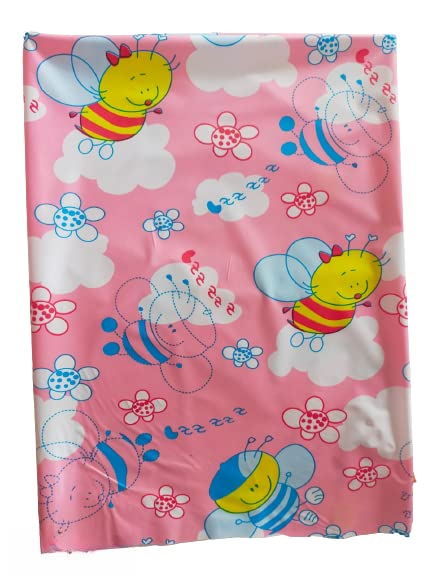 RXSHOPY RXSHOPY Waterproof Dry Rubber Bed Sheet CoverToddlerAdult Sleeping Mattress ProtectorUrine NonAbsorbent Reusable Crib Mat 1 Meter Pink 100 cm x 94 cm - Image 2