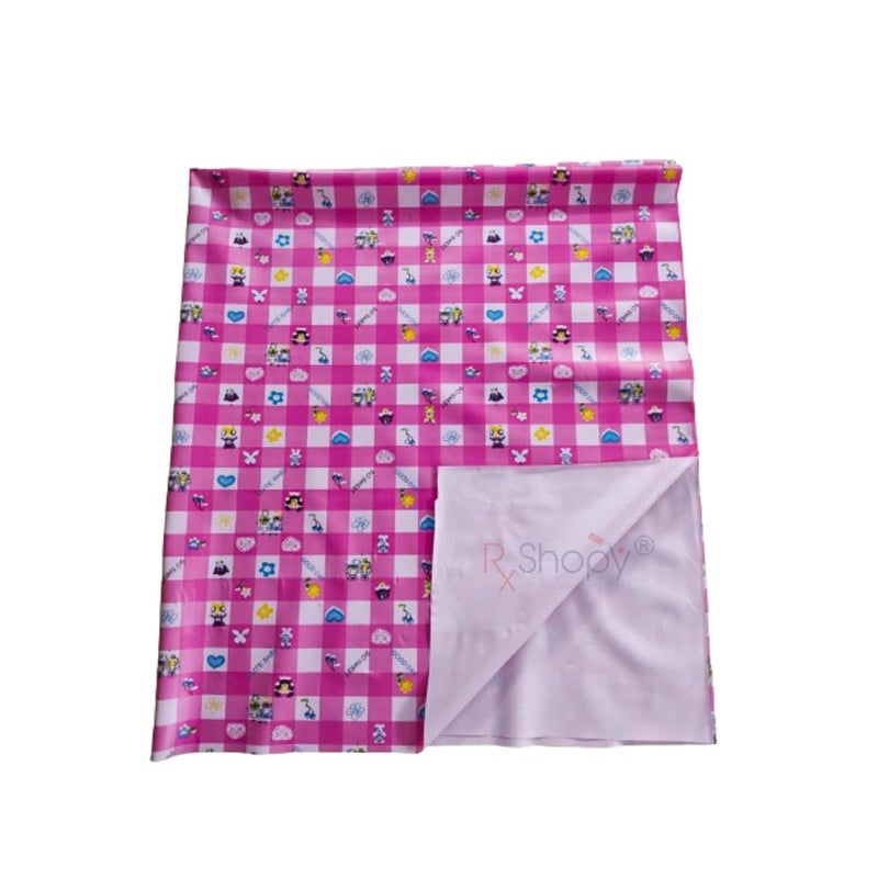 RXSHOPY RXSHOPY Waterproof Dry Rubber Bed Sheet CoverToddlerAdult Sleeping Mattress ProtectorUrine NonAbsorbent Reusable Crib Mat 1 Meter Pink 100 cm x 94 cm - Image 1