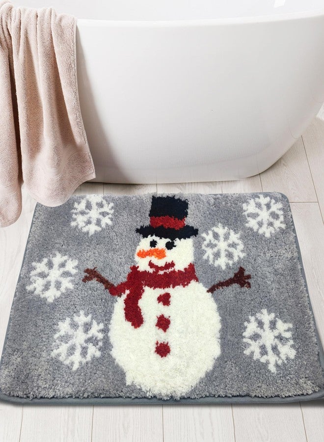 Pinata Christmas Bathroom Rugs, Snowman Christmas Rug for Bathroom Decor, Farmhouse Xmas Rugs for Bath Decorations for The Home, Cute Winter Bath Mat Non-Slip 16x24 Inches - Image 1