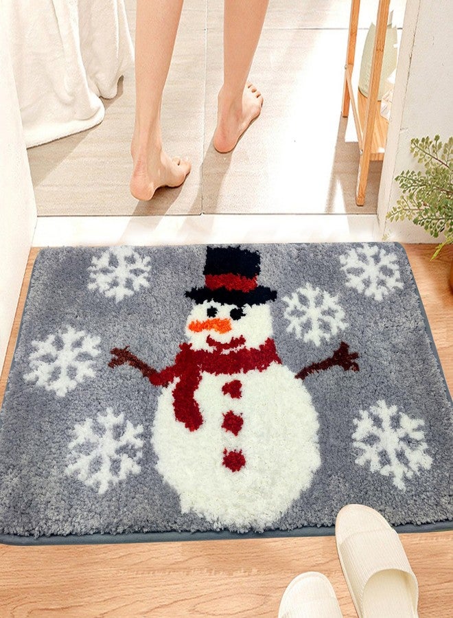 Pinata Christmas Bathroom Rugs, Snowman Christmas Rug for Bathroom Decor, Farmhouse Xmas Rugs for Bath Decorations for The Home, Cute Winter Bath Mat Non-Slip 16x24 Inches - Image 5