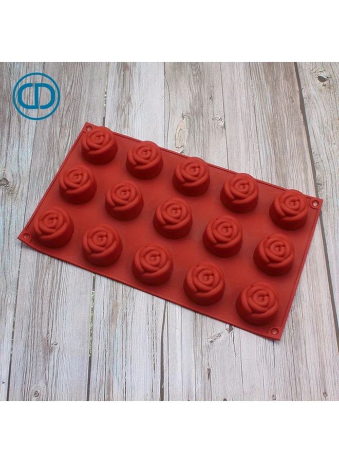 1 قطعة قالب سيليكون DIY للكعكة الشوكولاتة مكعبات الثلج زهرة الورد الصابون جيلي البودينغ - Image 5