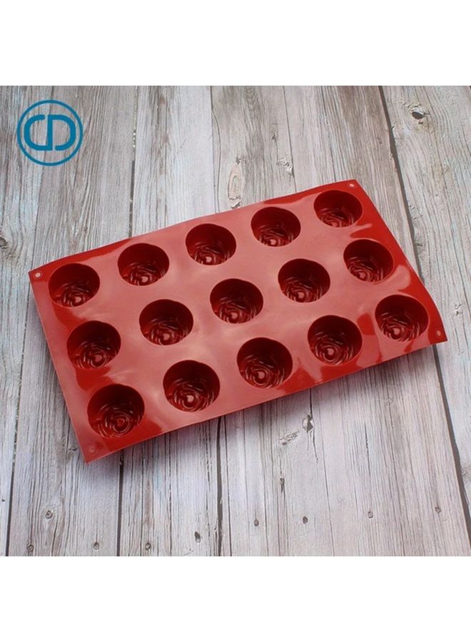 1 قطعة قالب سيليكون DIY للكعكة الشوكولاتة مكعبات الثلج زهرة الورد الصابون جيلي البودينغ - Image 4