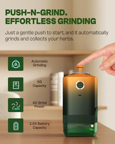 KACTUSKUTTER K5 Electric Kitchen Grinder Battery Powered Automatic Portable Spice Mill For Grinding - Holds up to 5 Gram - Image 2