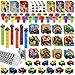 BenLouis 96Pcs Monster Truck Party Favors Truck Car Birthday Stampers Stickers School Stationery Set Bulk for Kids wheels party Race Car Themed Party Goodie Bag Stuffers Pinata Filler Supplies - Image 3