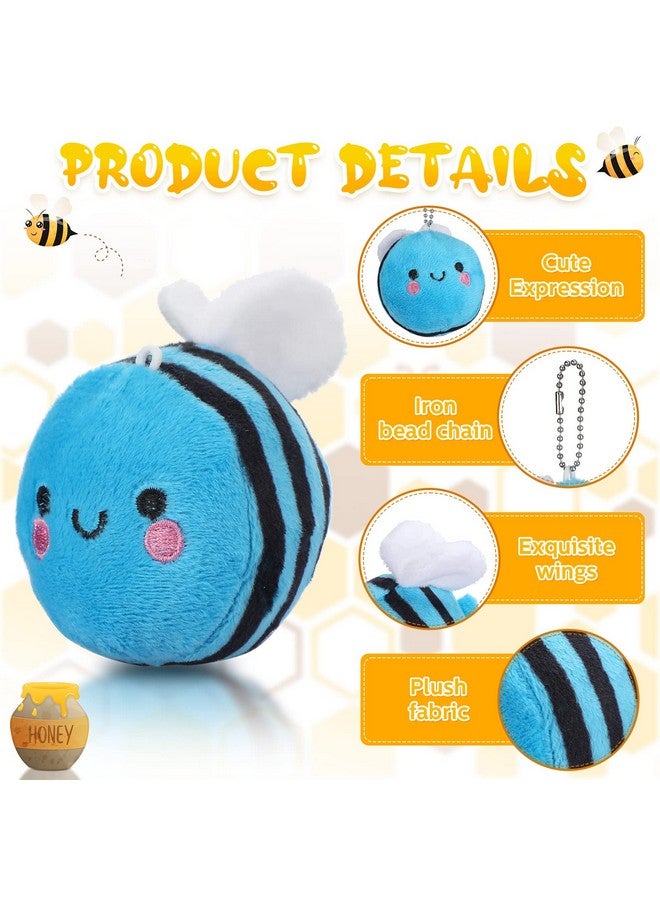 Sratte 8 Pcs 3 Inch Plush Bee Stuffed Animal Soft Cute Small bee Realistic Cartoon Little Honey Toy Adorable Doll for Baby Shower Decor Birthday Party Decorations DIY, 4 Colors - Image 4