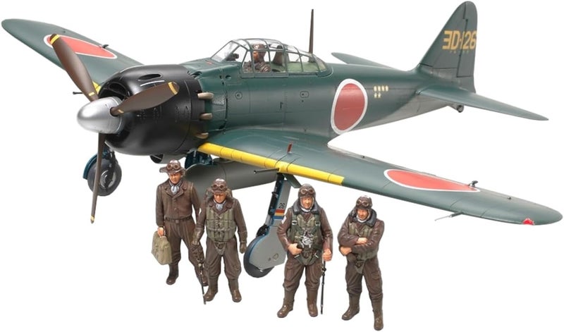Tamiya Mitsubishi A6M5/5A Zero Model Kit with Pilot Figures - Image 1
