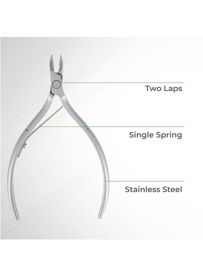NGHIA Cuticle Nipper - D-08 Jaw 12 | Stainless Steel | Durable And Sharp | Ergonomic Design | Grey Plated | Ideal For Salons And Home Use - Image 3