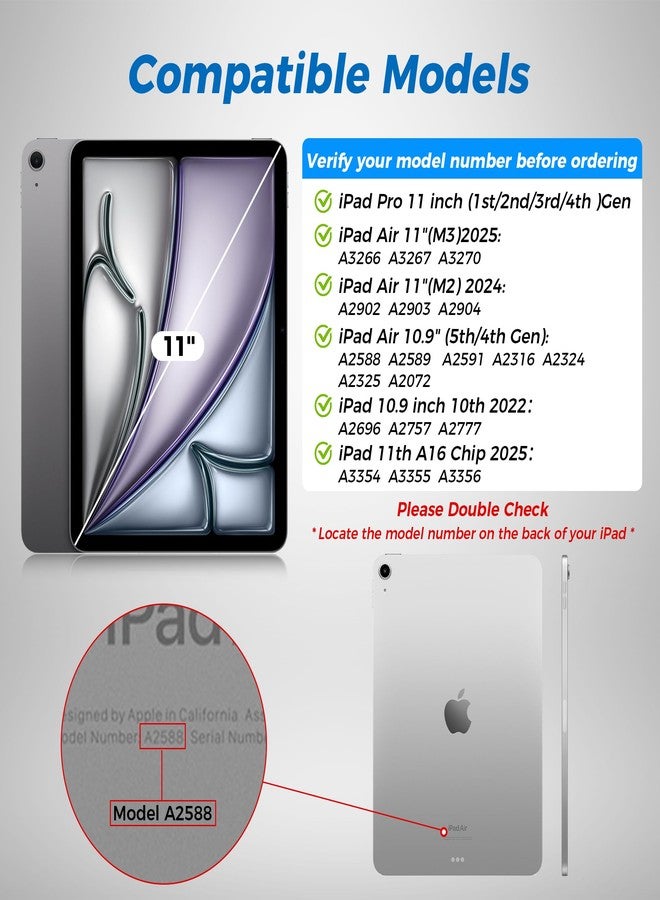 QUARK for iPad 11th/10th Generation Case with Keyboard, 7-Color Backlight, Detachable Keyboard for iPad Air 11-inch M3/M2 & iPad Pro 11 (1st/2nd/3rd/4th) & iPad Air 5/4 with Trackpad (Grey) - Image 2