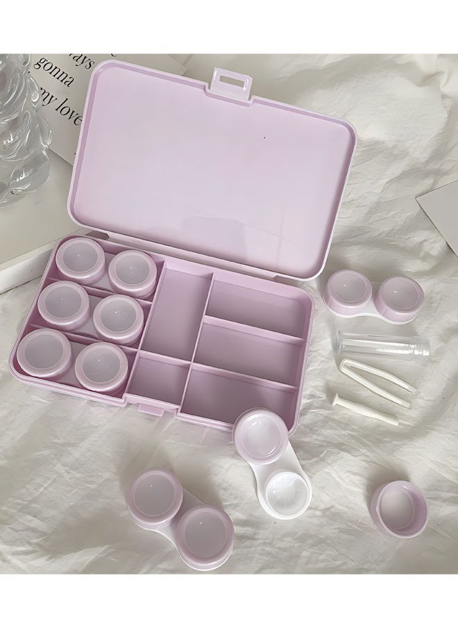 Generic 1 PCS Pink Contact Lens Box Holder Case Container with Large Display Collector Storage Box and Suction Sticks for Soft/Hard Contact Lens Remover and Inserter Tool（Pink）  - Image 4