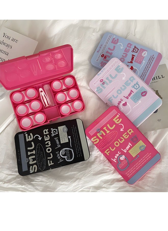 Generic 1 PCS Pink Contact Lens Box Holder Case Container with Large Display Collector Storage Box and Suction Sticks for Soft/Hard Contact Lens Remover and Inserter Tool（Pink）  - Image 3