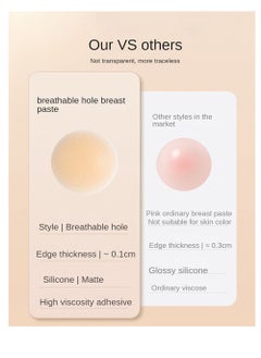 SYOSI With breathable pores silicone nipple covers 1 pairs women reusable adhesive invisible pasties nippleless covers  - Image 3