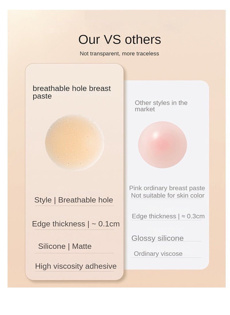 SYOSI With breathable pores silicone nipple covers 1 pairs women reusable adhesive invisible pasties nippleless covers  - Image 3