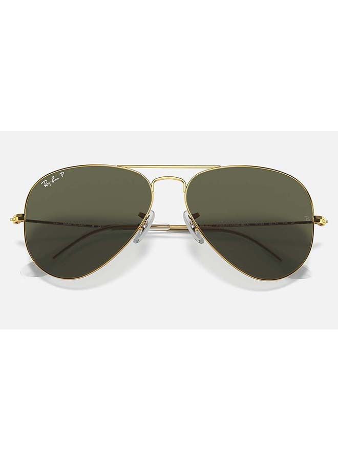 Ray-Ban Unisex Polarized Aviator Sunglasses - 0RB3025 - Lens Size: 58 mm - Gold - Image 4