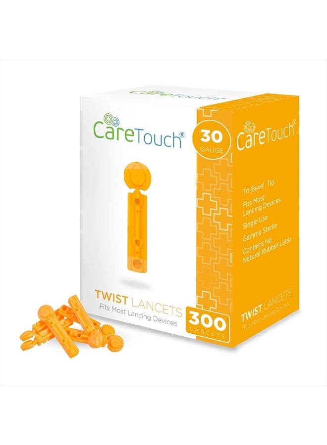 Care Touch Lancets for Diabetes Testing - 30 Gauge Diabetic Lancets for Blood Testing and Glucose Testing - Fits Most Lancing Devices - Sterile, Single Use 30g Blood Sugar Lancets - 300 count - Image 2