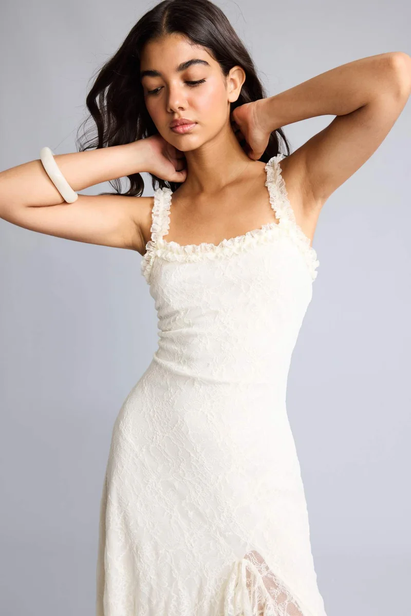 Defacto  A Cut Strappy Lace Dress for Women | Best Price UAE