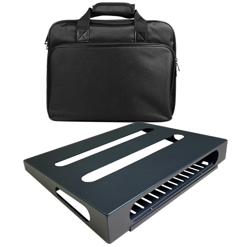 SOYAN 14" x 10.6" Guitar Pedal Board with Power Supply Cradle, Carry Bag Included (SPB-14S) - Image 1