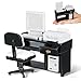 NUOBESTY 112 Dollhouse Miniature Office Furniture Set Black Desk Chair with Computer Mouse Keyboard Printer for Kids Doll House Decoration - Image 2