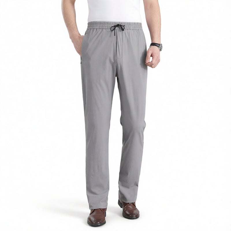 Men's Casual Straight Leg Pants Breathable Quick Dry Elastic Sweatpants Loose Fit Summer Trousers - Image 1