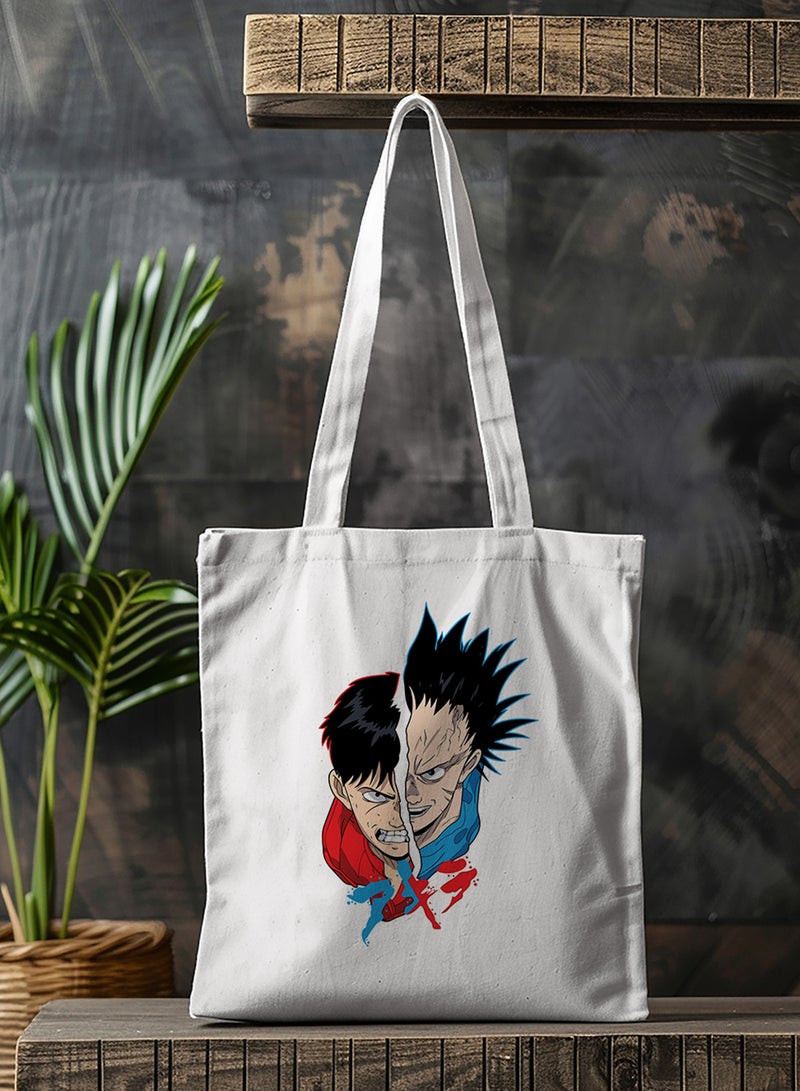 LOWHA Polyester Tote Bag with Shoulder Straps and Akira Anime Pattern - Image 3