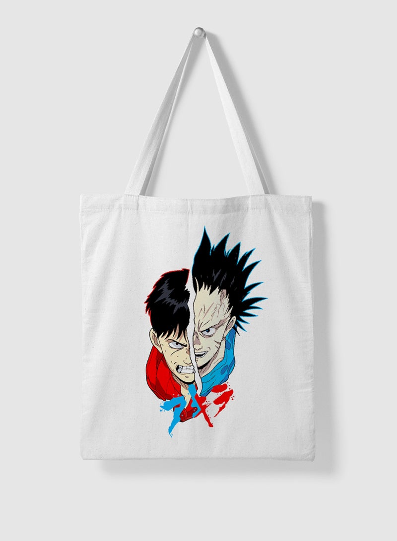 LOWHA Polyester Tote Bag with Shoulder Straps and Akira Anime Pattern - Image 4
