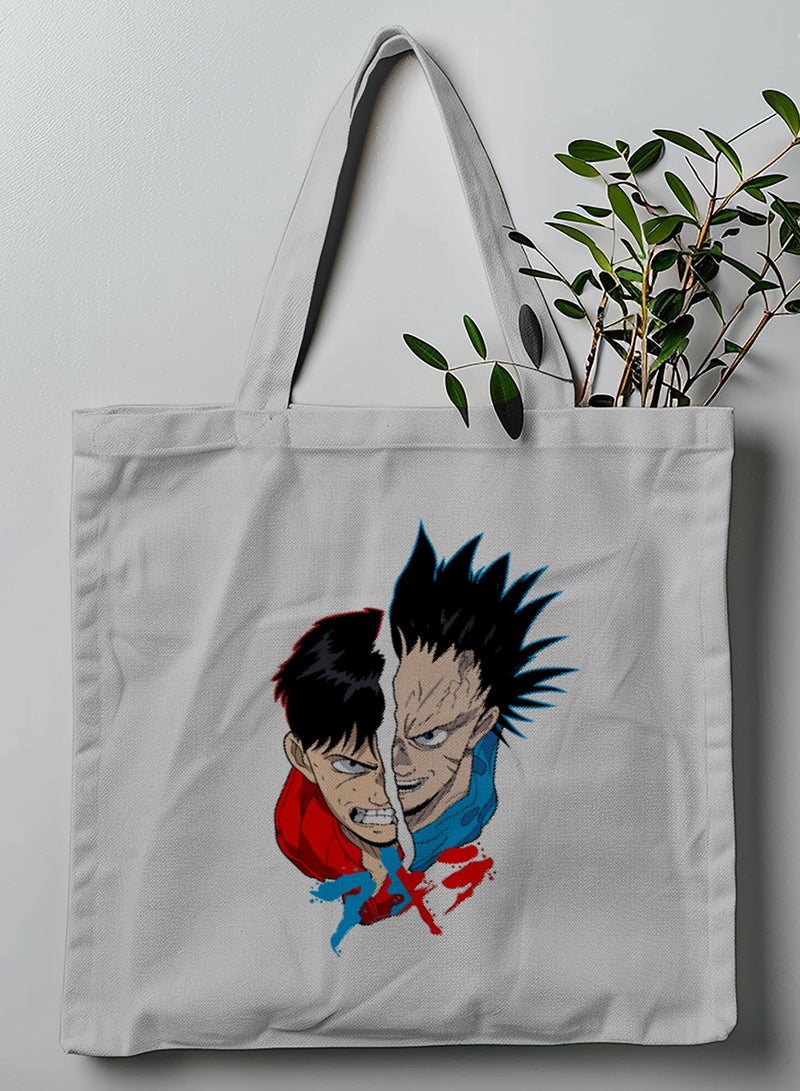 LOWHA Polyester Tote Bag with Shoulder Straps and Akira Anime Pattern - Image 1