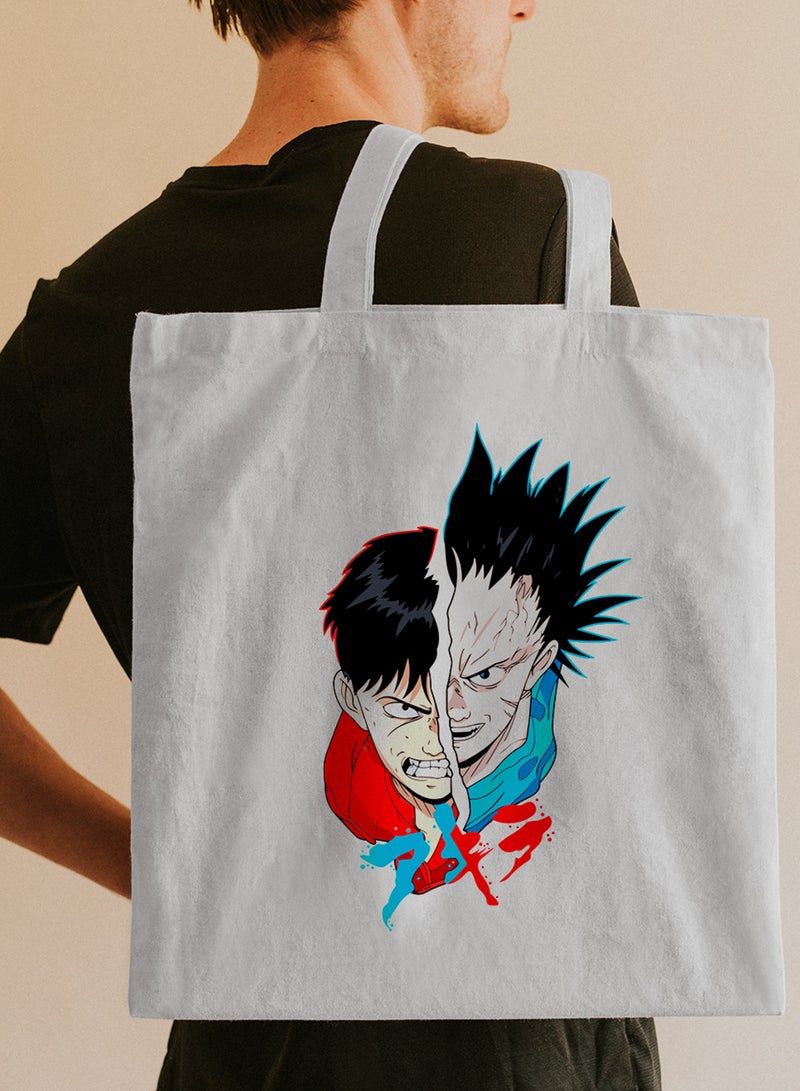 LOWHA Polyester Tote Bag with Shoulder Straps and Akira Anime Pattern - Image 2