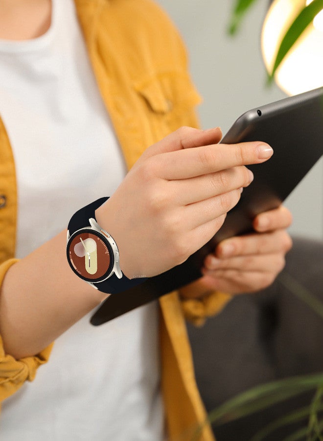 CATANES for Galaxy Watch 7 Strap 40mm 44mm,for Samsung Galaxy Watch FE Band 20mm Soft Silicone Sport Strap Women Men,No Gap Bracelet Wristbands Black - Image 5