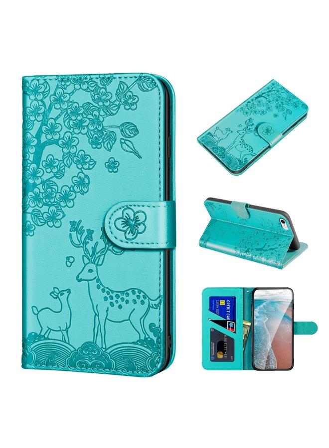 Sika Deer Embossing Pattern Horizontal Flip PU Leather Case with Holder & Card Slot & Wallet & Photo Frame For iPhone 6 / 6s
