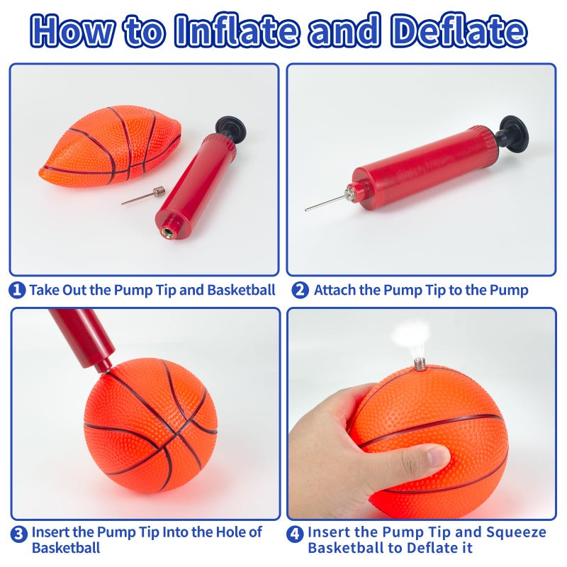 Ynanimery Balls for Toddlers, Toy Balls for Kids, Set of 8 Sport Toys with Pump/Beach Ball/Soccer/Basketball/Tennis/Football/Massage Ball/Rugby/PlaygroundBalls for Indoor Outdoor Party Games - Image 5