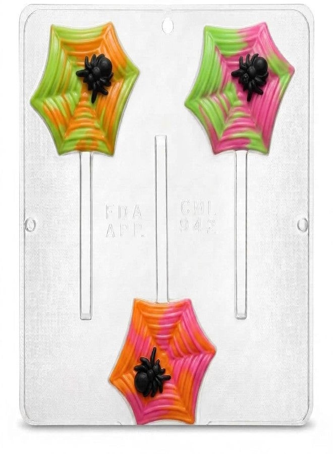 كاندي مولدز آند مور قالب حلوى شوكولاتة على شكل عنكبوت على شبكة هالوين من Candy Molds N More، رقم 942، مصنوع من البلاستيك - Image 3