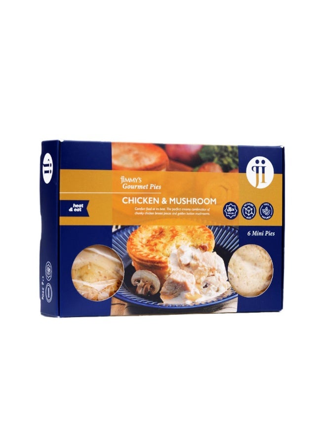 Gourmet Pie, Chicken & Mushroom - 6X65g, UAE