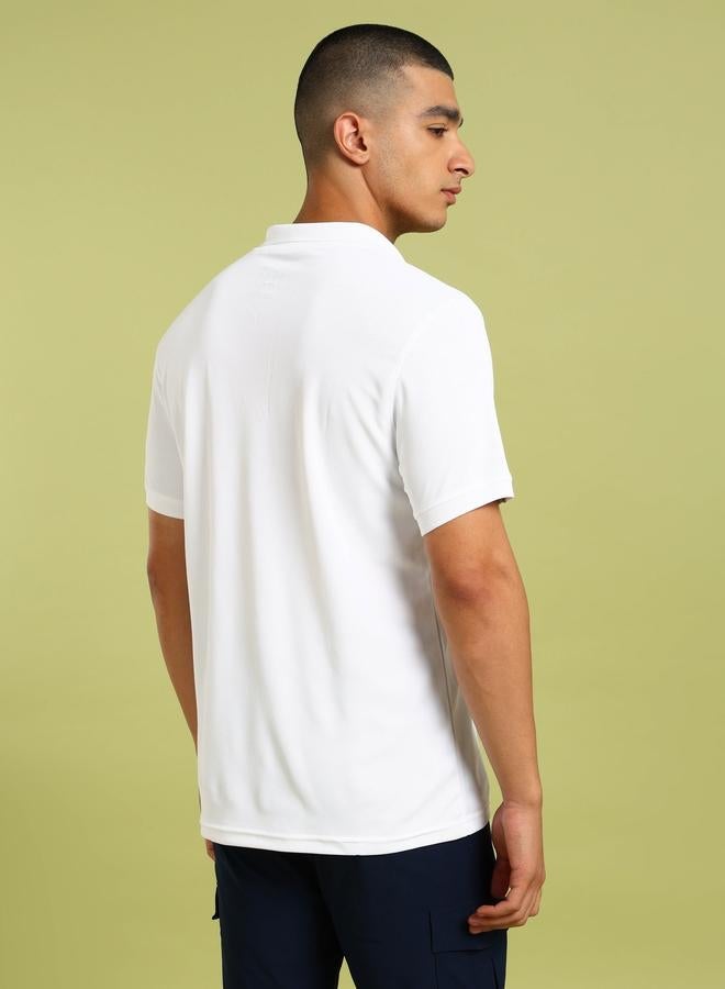 Technosport Men Solid Slim Fit Pique Polo - Image 3