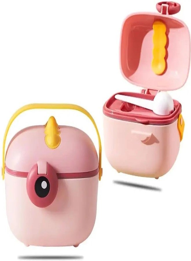 Closecret Baby Milk Powder Dispenser Pot Formula Dispenser for Baby Snack,Milk Powder, 400 ML (Pink) - Image 5