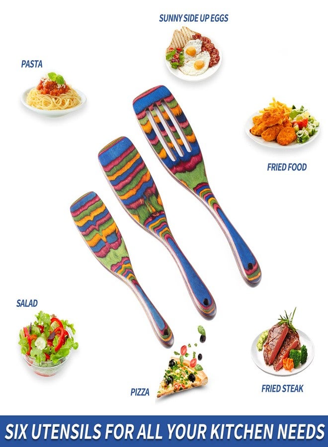 طقم ملاعق وشوكات خشبية للطبخ، طقم أدوات مطبخ من ووسبونفان، طقم أدوات طبخ من خشب الباكا، ملعقة تقديم خشبية أساسية للشقق، هدية منزلية ومطبخية للنساء والرجال - Image 5