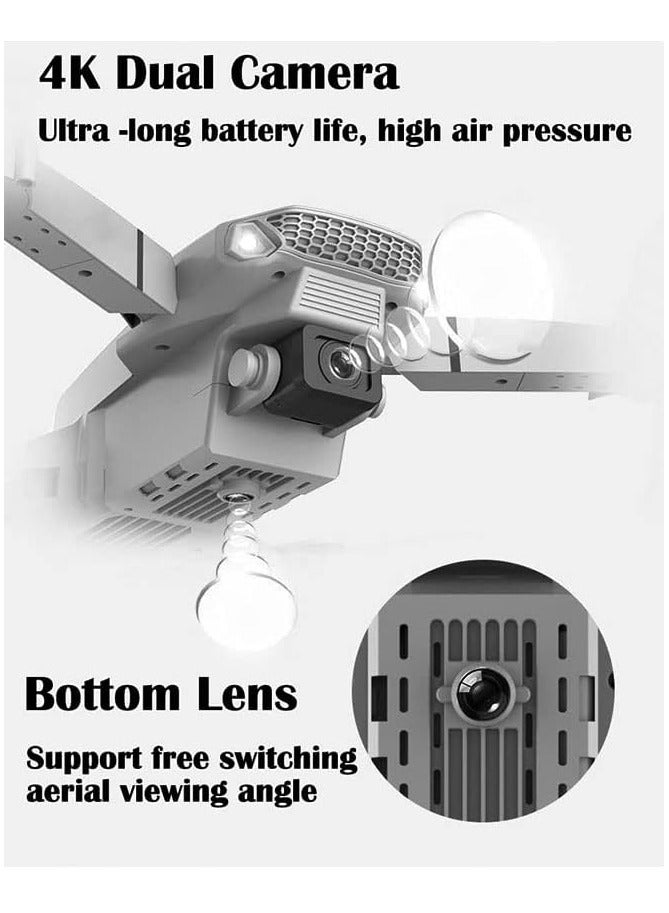TIGER E88E525 Mini Drone – 4K HD Dual Camera WiFi FPV Quadcopter, Foldable Remote Control Drone for Adults & Kids, Stable Flight, Long Battery Life, Black – UAE Delivery - Image 4
