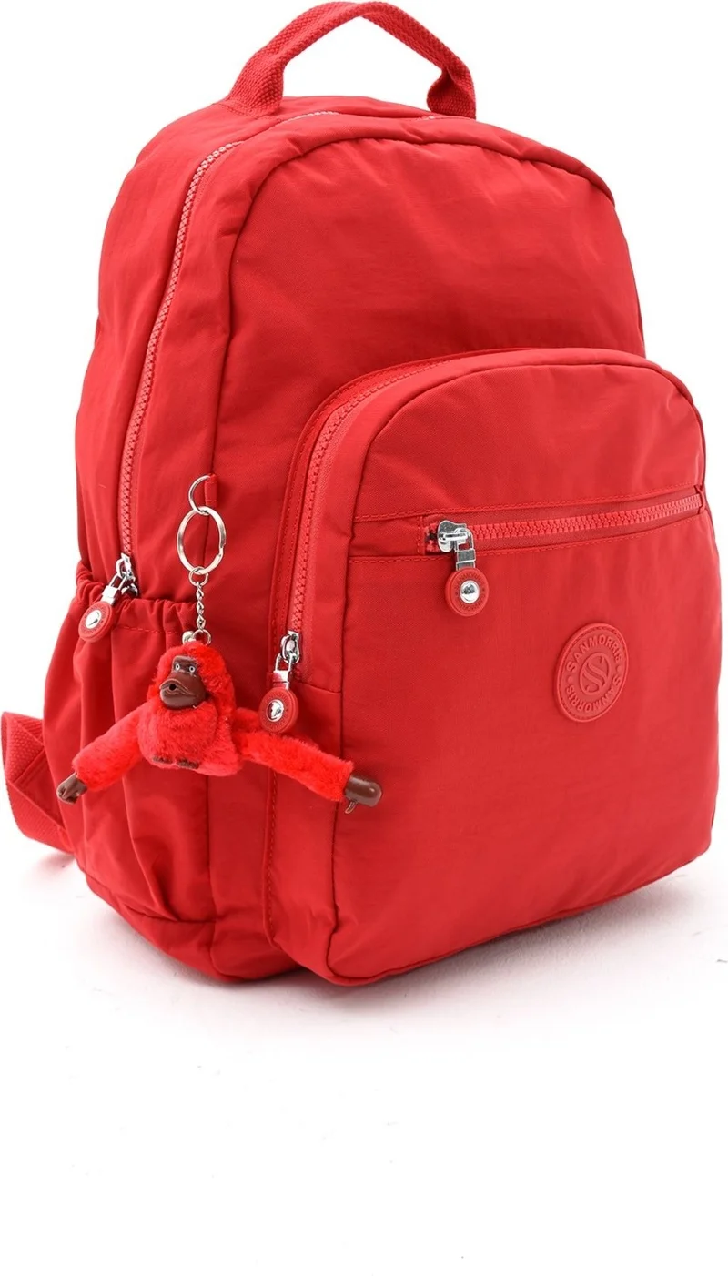 سانموريس Waterproof Crinkle Fabric Multi-Eye Large Size Laptop School and Backpack