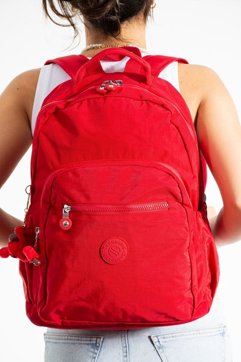 Sanmorris Waterproof Crinkle Fabric Multi-Eye Large Size Laptop School and Backpack - Image 4