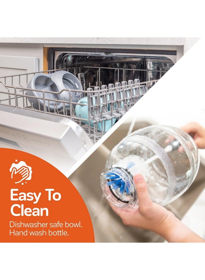 Petmate Replendish Feeder Automatic Cat And Dog Feeder, Pearl Peacock Blue, 10 Lb, Made In Usa - Image 4