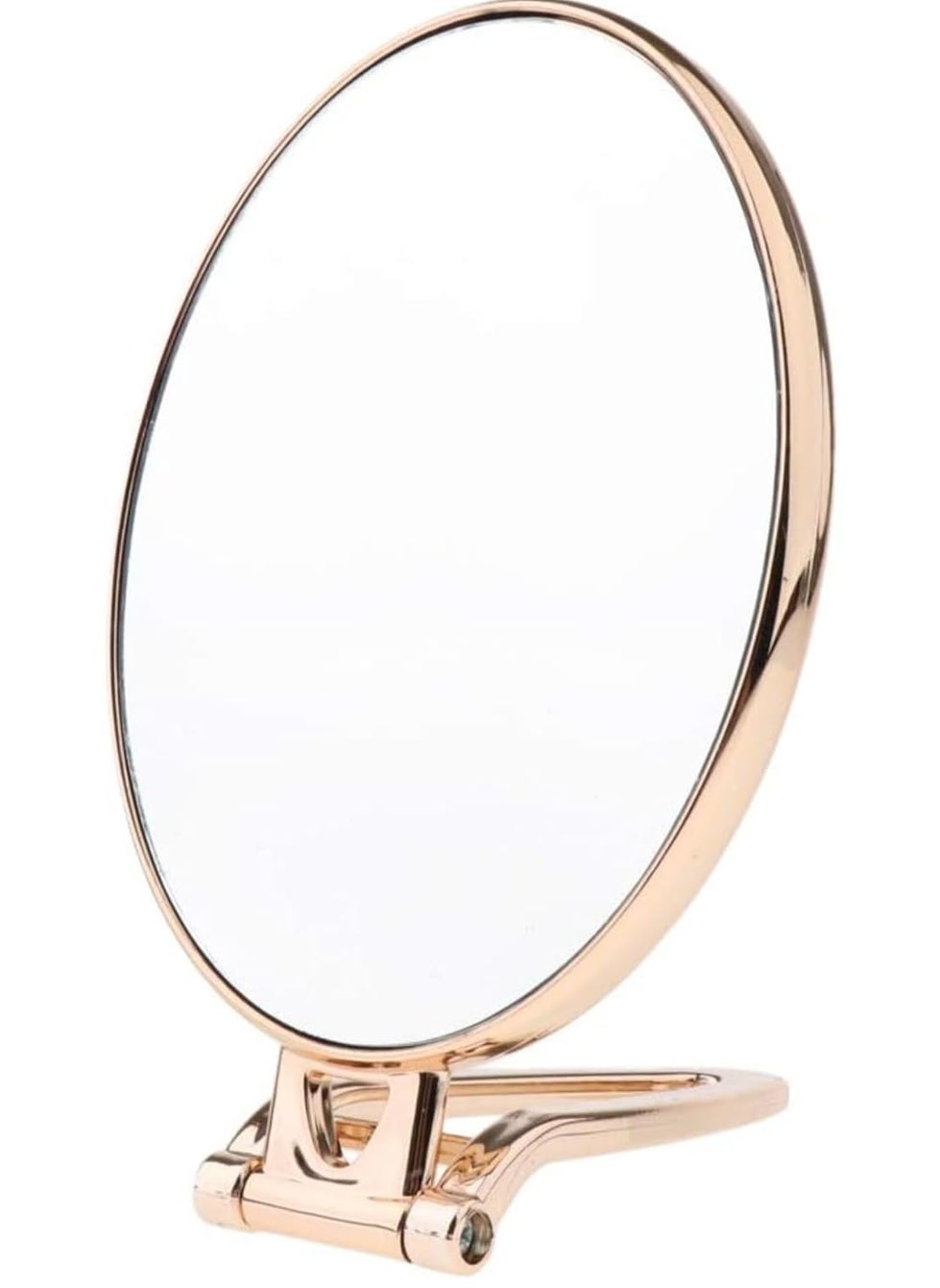 FEELHIGH FEELHIGH 1pc Home Outdoor Folding Double Makeup with for Portable MirrorHandle Cosmetic Held Vanity Desktop Mirror for Women Girl Dresser Vintage Mirror Hand Mirror with Handle Oval  - Image 1