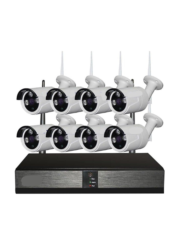 Wireless 8CH WiFi CCTV Security System – 8 Outdoor 2.0MP Waterproof IP Cameras with IR Night Vision - Image 1