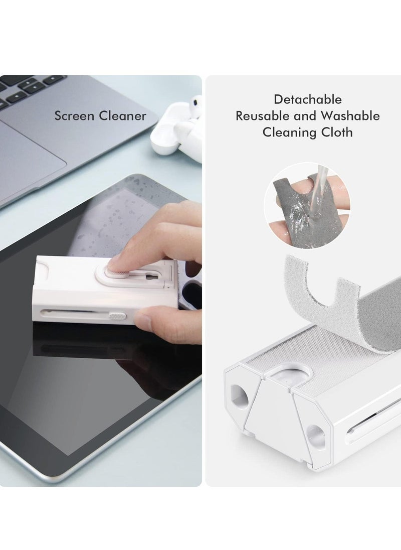 8 in 1 Keyboard Cleaning kit, Cleaner for Airpods, Earbuds, Headset, Laptop Cleaner with Brush Portable Electronics Keyboard Cleaning Tools, Cleaner Keycap Puller Kit (WHITE) - Image 3