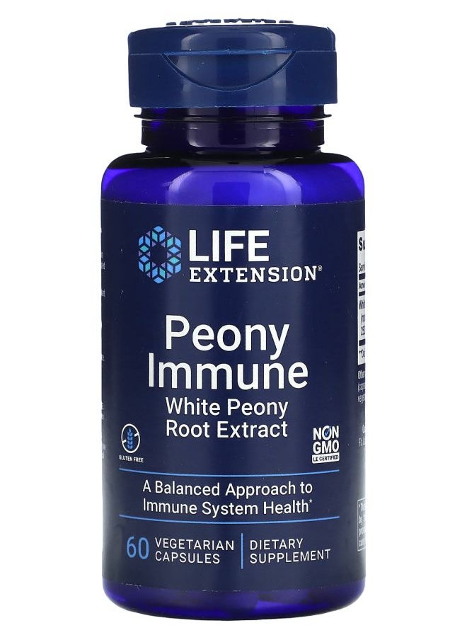 Life Extension Peony Immune 60 Vegetarian Capsules 