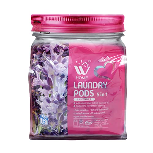 WBM 10-in-1 Laundry Detergent Pods, Fabric Softener with Lavender Extracts, High-Efficiency Laundry Pods with Powerful Stain Lifter Technology - 128 Count Bag - Image 1