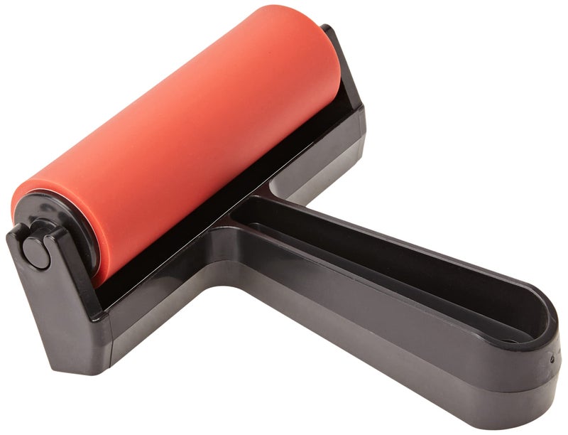 Gel Press Rubber Brayer - for printmaking, Scrapbooking, Paper Crafts, Home Decor & More - 4 Inches, Blue & Green - Image 2