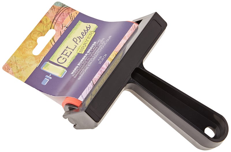 Gel Press Rubber Brayer - for printmaking, Scrapbooking, Paper Crafts, Home Decor & More - 4 Inches, Blue & Green - Image 3