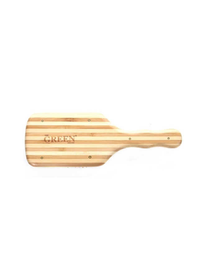 Bass Brushes | The Green Brush | Bamboo Pin + Bamboo Handle Hair Brush | Large Paddle - Image 5