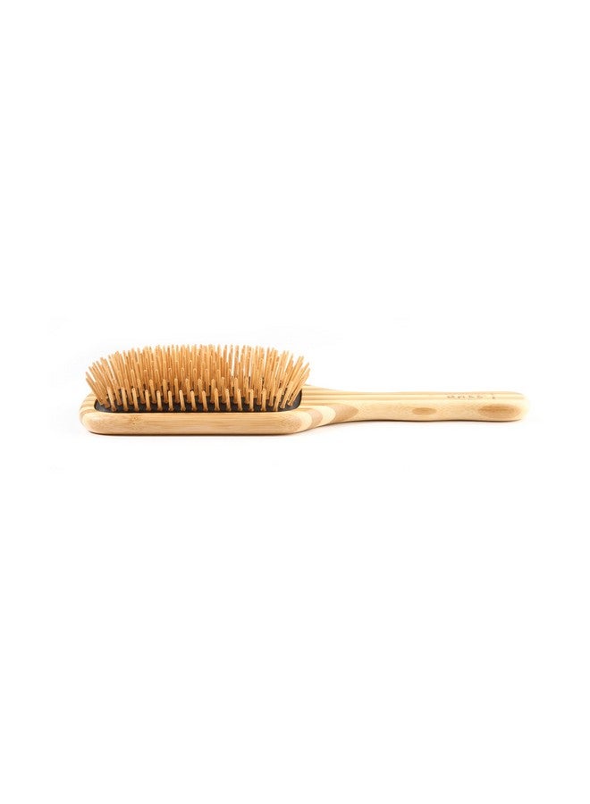 Bass Brushes | The Green Brush | Bamboo Pin + Bamboo Handle Hair Brush | Large Paddle - Image 3