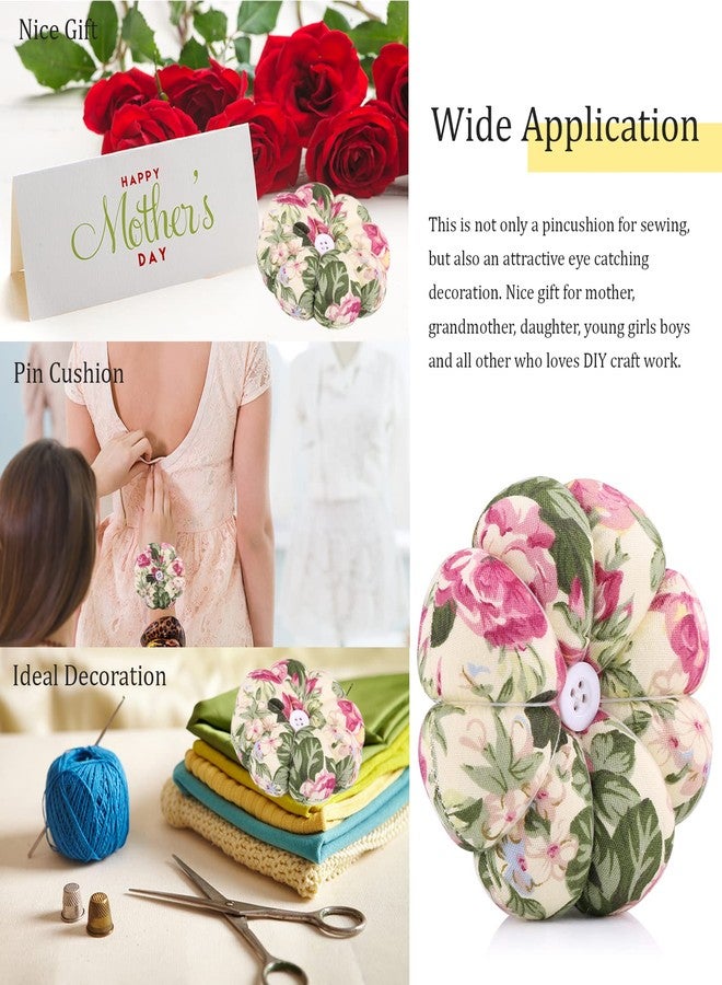 جيكتسي وسادة دبوس الخياطة، وسادة دبوس المعصم وسادة اليقطين الإبداعية مع حزام معصم مرن، استخدام مزدوج الجانبين، دمية قابلة للارتداء، لتحرير اليدين أثناء الخياطة (D) - Image 5